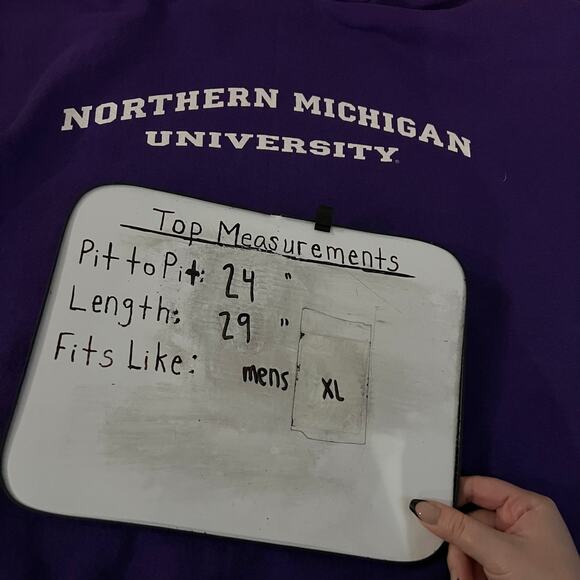 Vintage 90s Northern Michigan University NMU wildcats The Cotton Exchange hoodie - Picture 8 of 8